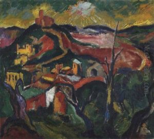 Abend Am Rocca by Josef Eberz