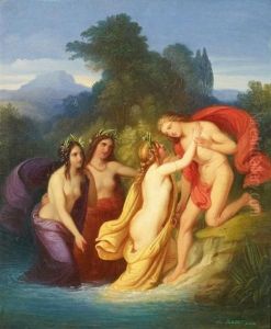 Hylas Wird Von Den Nymphen Geraubt by Michael Echter