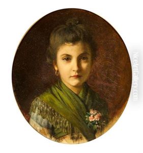 Portrait Of A Young Woman by Adolf Echtler