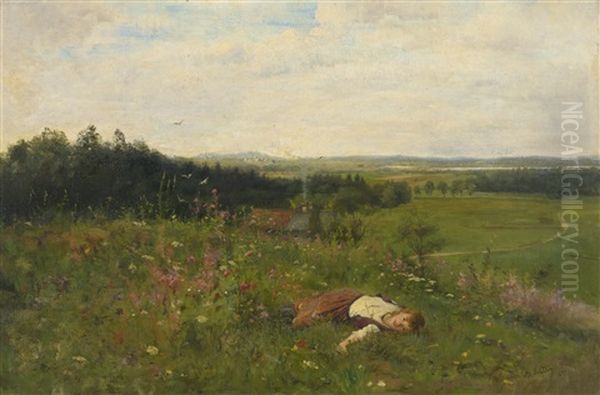 Young Girl In A Meadow - view 1