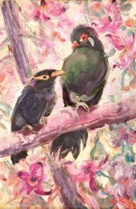 Zwei Vogel Im Blutengeast by Ernst Eck