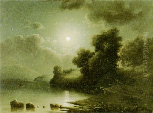 Nachtliche Partie An Einem See - view 1