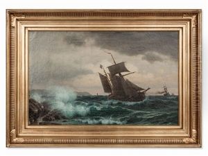 Sailing Ships At The Coast by Christian Eckardt