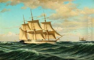 Fregatten Jylland Under Sejl (the Danish Frigate Jylland) by Christian Eckardt