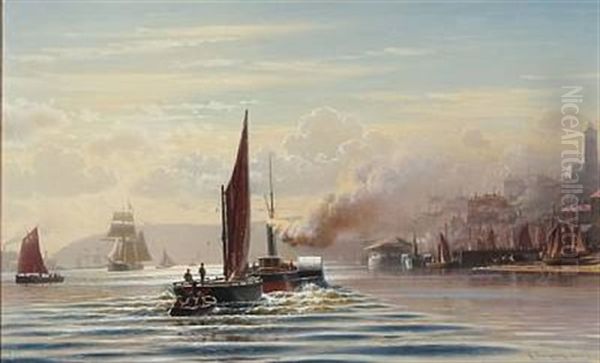 Lively Traffic In An English Harbour - view 1