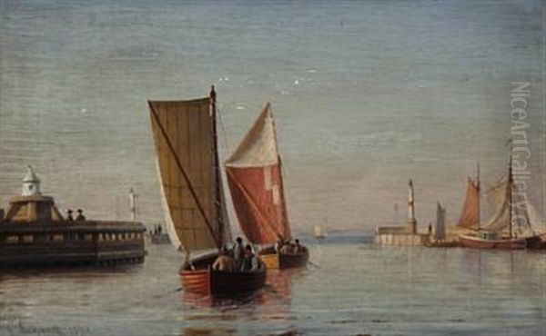 Fishermen At Aarhus Harbour, Denmark - view 1