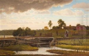 Danische Seenlandschaft Mit Staffage by Christian Eckardt