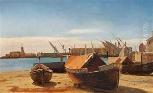 Parti Fra Port D'auza Med Optrukne Bade Pa Stranden by Christian Eckardt