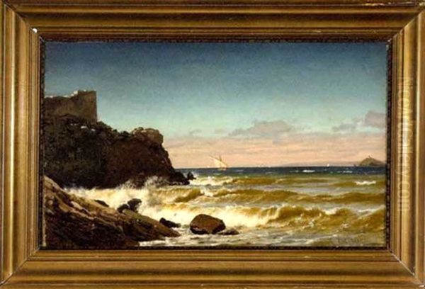 Ships Off The Rocky Coast - view 1