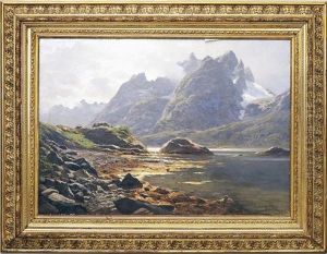 Am Raftsund Auf Den Lofoten by Karl Paul Themistocles von Eckenbrecher