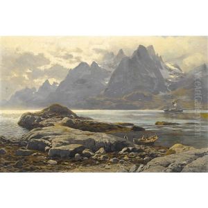 Am Raftsund Auf Den Lofoten by Karl Paul Themistocles von Eckenbrecher