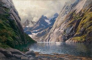 Im Trollfjord Auf Den Lofoten by Karl Paul Themistocles von Eckenbrecher