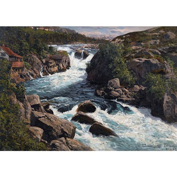 Norwegische Flusspartie Im Sommer - view 1