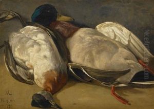 Jagstillleben Mit Enten