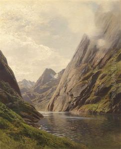 Eine Fjordlandschaft by Karl Paul Themistocles von Eckenbrecher