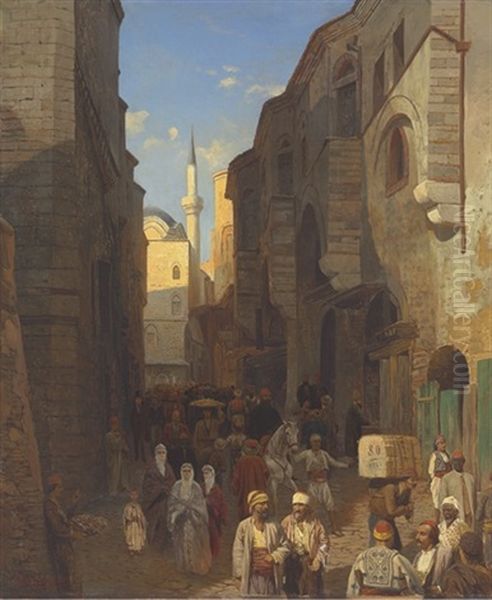 A Busy Street In Tangiers - view 1