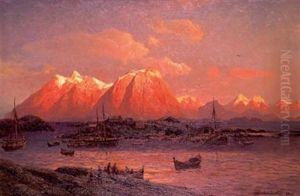 Vue Des Lofoten by Karl Paul Themistocles von Eckenbrecher
