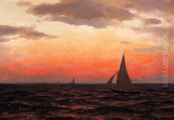 Shipping At Sunset - view 1