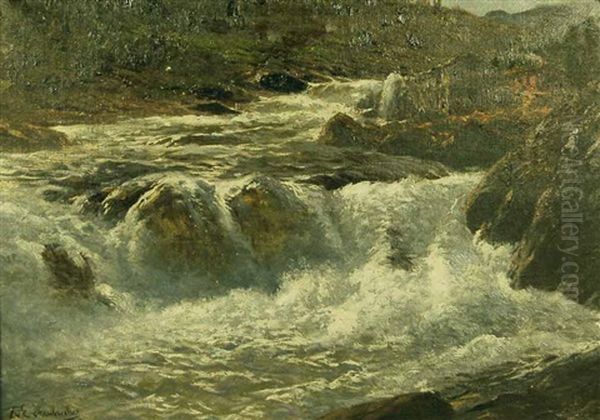 Muhle An Einem Gebirgswasserfall - view 1