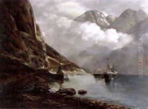 Vue De Fjord En Norvege by Karl Paul Themistocles von Eckenbrecher