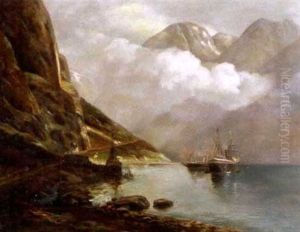Vue De Fjord En Norvege by Karl Paul Themistocles von Eckenbrecher