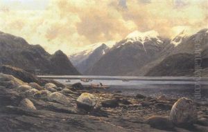 Blick Auf Den Folgefond Am Hardanger-fjord by Karl Paul Themistocles von Eckenbrecher