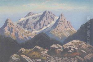 Hochgebirgslandschaft by Karl Paul Themistocles von Eckenbrecher