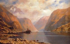 A Norwegian Fjord by Karl Paul Themistocles von Eckenbrecher