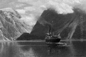 Dampfer Im Naerofjord Dampfer Im Naerofjord