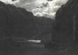 Fjord Scene by Karl Paul Themistocles von Eckenbrecher