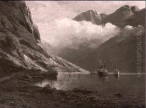 Am Naer"fjord Bei Sudvangen by Karl Paul Themistocles von Eckenbrecher