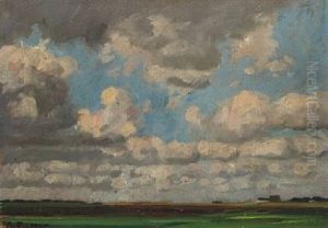 Landscape With A Cloudy Sky by Alexander Eckener