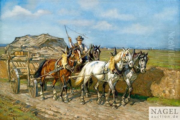 Vierergespann Am Wagen - view 1