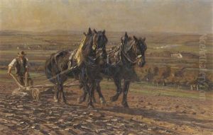 Pflugender Bauer by Friedrich Eckenfelder