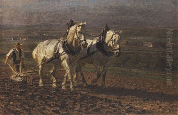 Bauer Mit Pferdegespann - view 1