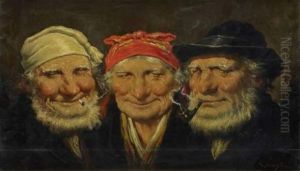Trois Tetes De Hommes by Roman Arregui