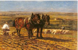 Vesperpause Beim Pflugen by Friedrich Eckenfelder