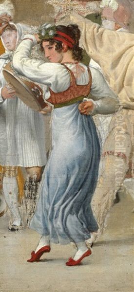 A Young Italian Woman Dancing - view 1