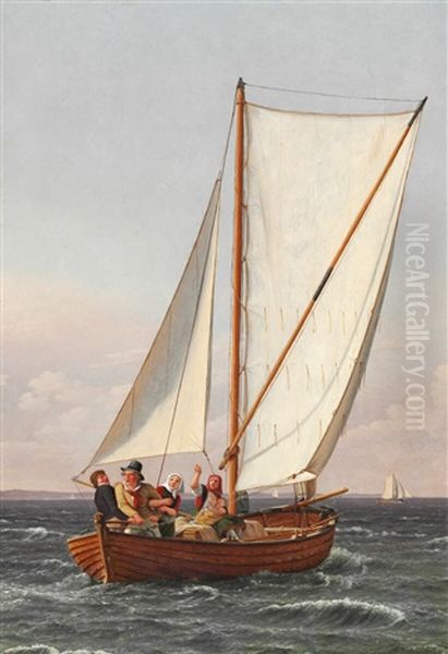 A Fishing Boat Sailing In Good Weather - view 1