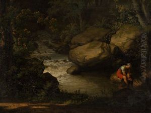Wooded Landscape In The Harz by Christoffer Wilhelm Eckersberg