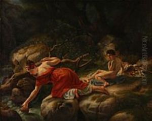 Hagar And Ishmael In Exile by Christoffer Wilhelm Eckersberg