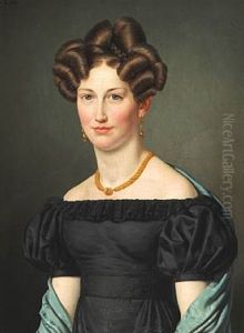 Portraet Af Frk. Julie Schack. Portrait Of Miss Julie Schack