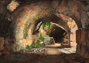 En Hvaelvet Gang I Colosseum by Christoffer Wilhelm Eckersberg