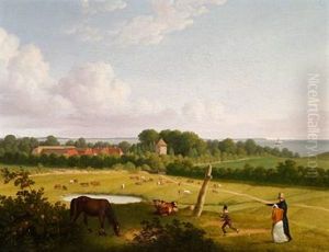 Prospekt Af Hovedgaarden Nordfeldt Paa Moen by Christoffer Wilhelm Eckersberg