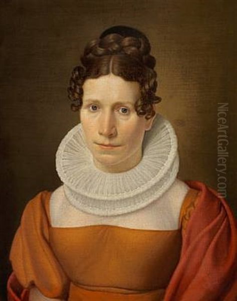 Portraet Af Faktor Fjellerups Kone - view 1