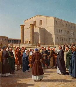 Jesus Som Fristes Af Farisaeerne. Joh. 8,2-11