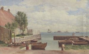 Havnen Ved Kastrup by Christoffer Wilhelm Eckersberg