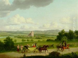Borre Kirke Pa Moen by Christoffer Wilhelm Eckersberg
