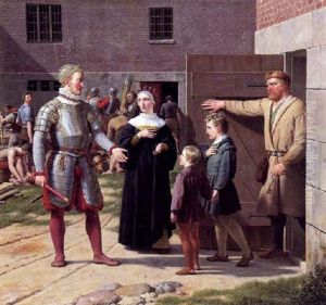 Kong Frederik I Befrier Den Svenske Rigsforstander Steen Stures Gemalinde Christine Gyllenstierna by Christoffer Wilhelm Eckersberg
