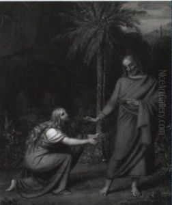 Kristus Og Maria Magdalene Foran Graven Kristus Og Maria Magdalene Foran Graven